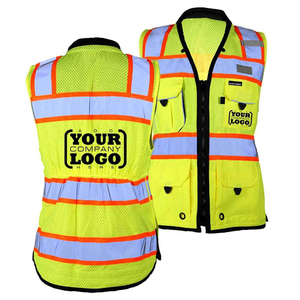 Chaleco Reflectante de Alta Resistencia, Ropa de Trabajo de Alta Visibilidad con Franjas Reflectantes para Trabajadores de la Construcción de Carreteras - Product Image 6