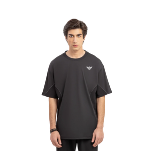 Men's Black Regular Fit Polyester/Cotton Logo <b>Pocket</b> <b>T</b>-<b>Shirt</b> Quick Dry Breathable Fabric Smart Casual Style Custom Brand - Product Image 3
