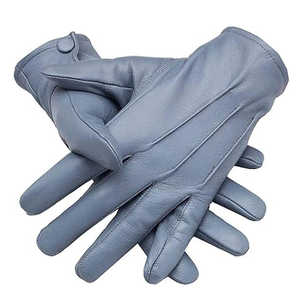 Gants élégants bleus en cuir véritable écologiques et respirants pour hommes et femmes, doublure intérieure douce, hiver, extérieur, compatibles écran tactile - Product Image 6
