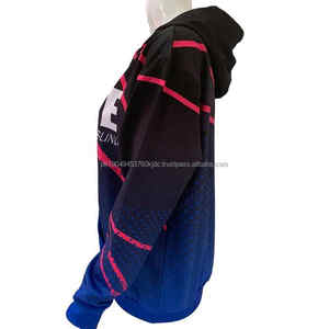 Chaqueta con cremallera de lana de poliéster unisex logotipo personalizado al por mayor Cheer Sudadera con capucha cálida técnica de diamantes de imitación cordón conjuntos personalizados - Product Image 2