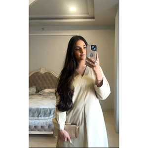 Conjunto de Kurta de Pana Color Almond Latte para Mujer - Product Image 6