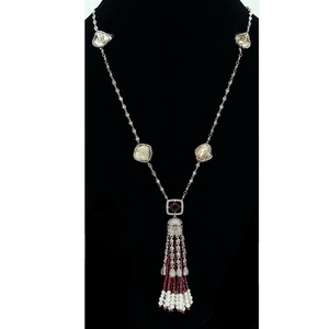 Collar con Colgante de Diseño de Primera Calidad, con Cadena y Cuentas, para Mujer, Joyería Moderna para Bodas - Product Image 1