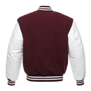 Veste universitaire unisexe confortable en laine avec design patchwork géométrique - Col montant, douce et élégante pour un usage décontracté - Product Image 4