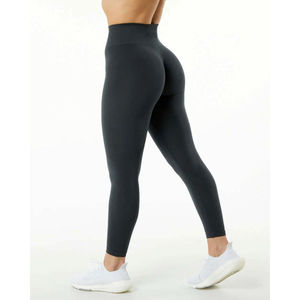 Leggings de compression taille mi-haute pour femme, pantalon de yoga, entraînement, gym, fitness, course à pied, extensible, vêtements de sport, polyester/coton, respirant - Product Image 3