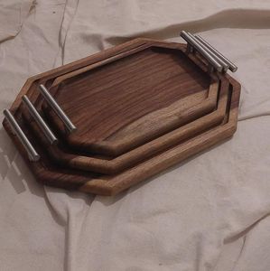Bandeja de Servir Multifuncional de Madera Lacada y Pulida, Apta para Lavavajillas, 1 Compartimento, Diseño Moderno y Lujoso, para Sala de Estar o Escritorio - Product Image 4