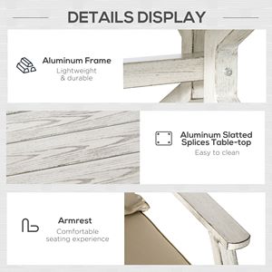 Sedia in Rattan di Alluminio per Arredamento Esterno, Set da Giardino in Materiale PE per Patio e Uso Ospedaliero - Product Image 4