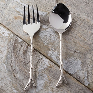 Ensemble de cuillères à salade élégantes en laiton et acier inoxydable, finition or et cuivre, design unique et décoratif, au prix le plus bas - Product Image 3