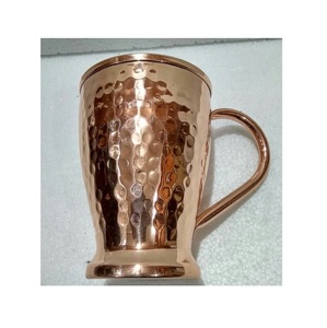 Vaso de Agua de Cobre Sólido, Hecho a Mano por Artesanos, Recipiente Metálico Tradicional para Bebidas Saludables, Elegante para Cocina y Comedor - Product Image 5