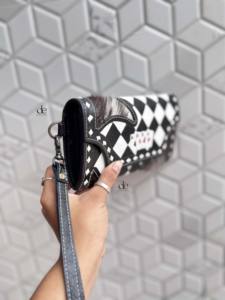 Cartera de Cuero Tallada a Mano con Diseño de Damasquera, Estuche para Teléfono, Cartera de Piel de Vacuno con Forro de Pelo, Cartera de Cuero Estilo Western Multiusos - Product Image 3