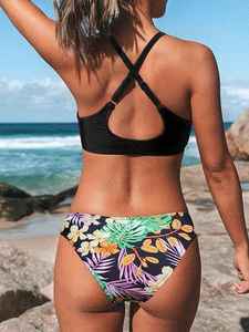 Top Quality & Breathable <b>Bikini</b> <b>Set</b> Metal Circle Detail Women Swimwear Stylish Connection Design Two Piece Bathing Suit - Product Image 2
