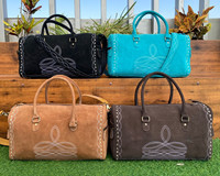 Usine en gros Design à la mode en cuir repoussé à la main grande capacité sac de voyage personnalisé en cuir de vache véritable unisexe sacs de sport