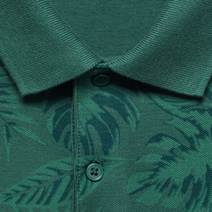 New Design Custom Printed Men Polo Shirt Summer Casual Green <b>Leaf</b> Print Short Sleeve Cotton Breathable Polo Shirts - Product Image 6