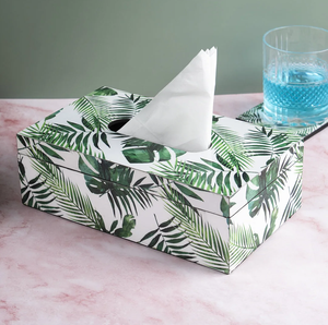 Boîte à mouchoirs élégante en bois, imprimée de motifs floraux de roses rose clair très demandées, à prix abordable - Product Image 5