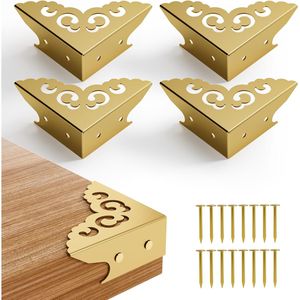 4 Pezzi Protezioni Angolari per Mobili in Stile Retrò, Paracolpi per Armadietti e Scatole di Gioielli e Regali in Legno - Product Image 2