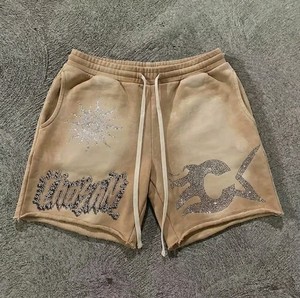 กางเกงขาสั้นสำหรับวิ่งจ๊อกกิ้งล้างหินเป็นกรดขนาดใหญ่แนววินเทจสำหรับผู้ชายสามารถออกแบบโลโก้ได้ตามต้องการ - Product Image 6