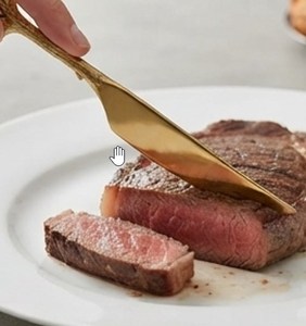 Ensemble de couverts en or inspiré de la nature, finition mate, passe au lave-vaisselle, vaisselle de mariage, couverts en métal avec des poignées à motif de feuilles - Product Image 5