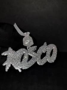 Colgante Personalizado de Nombre con Moissanita Chapado en Rodio Estilo Hiphop Iced Out, Amuleto de Plata 925 Rosco con Bolsa de Dinero, Joyería de Lujo para Fiesta Unisex - Product Image 3