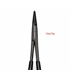 Pinzas Hemostáticas Ligeras de Acero Inoxidable con Bloqueo y Base Negra LUMINEX IMPEX, Mango Blanco, Alta Calidad, para Fabricación de Joyería DIY - Product Image 2