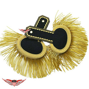 Epaulettes de Hombro de Seda Roja de Alta Calidad con Flecos para Banda de Marcha, Epaulettes Francesas Napoleónicas, Placa de Hombro Ecológica - Product Image 1