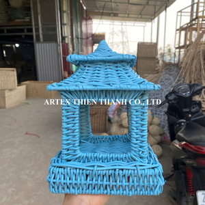 Elegant Handwoven Wicker <b>Rattan</b> Pagoda Decorative Ornament for Home Interior OEM Export Supplier - Product Image 3