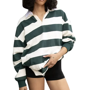 เสื้อโปโลสองสีสำหรับผู้หญิง เสื้อโปโลผ้าตาข่ายระบายอากาศ เสื้อโปโลผ้าฝ้ายป้องกันขนร่วงสำหรับผู้หญิง เสื้อโปโลผู้หญิงกันยับ - Product Image 4