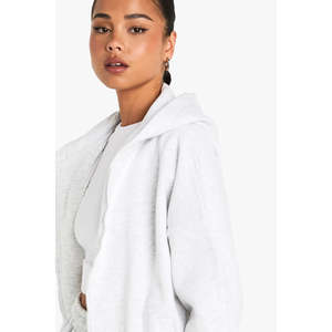 เสื้อฮู้ดดี้คุณภาพสูงขายส่งสำหรับฤดูใบไม้ร่วง ทรงโอเวอร์ไซส์ ผลิตจากโพลีเอสเตอร์ 100% รับผลิตตามแบบ ไซส์พลัสสำหรับผู้หญิง - Product Image 4