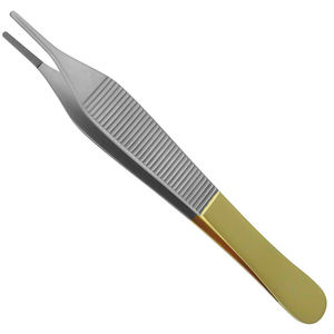Forceps chirurgical professionnel en acier inoxydable Adson à dents dentées, instrument de pansement et de dissection, à dents crantées, manuel - Product Image 6