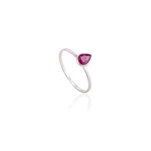 18K White <b>Gold</b> Solitaire Statement <b>Ring</b> with Tanzanite Peridot Sapphire <b>Opal</b> Citrine Garnet - Product Image 6