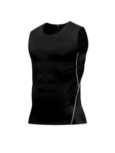 Camiseta sin mangas para hombre, personalizada con logotipo, transpirable, de alta calidad, tejida, 100% poliéster, elástica, que absorbe la humedad, para correr, gimnasio, deportiva - Product Image 6