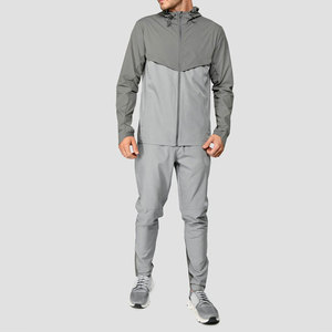 Veste de sport à capuche imperméable et respirante en polaire, bicolore rose et gris, avec fermeture à cordon, bandes réfléchissantes et logo frontal, pour l'hiver - Product Image 3