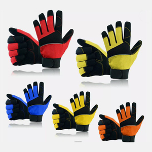 ถุงมือช่าง EN SAFETY สำหรับงานก่อสร้าง หนังแพะ ระดับการป้องกันแรงกระแทก 2 กันลื่น ปราศจากแป้ง - Product Image 1