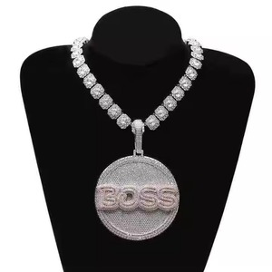 Hip Hop 925 <b>Silver</b> VVS Moissanite <b>Pendant</b> Iced Out Theme Charms For Men's Everyday Wear <b>Pendant</b> Custom <b>Initial</b> Letter <b>Pendant</b> - Product Image 3