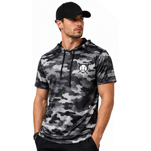T-shirt de baseball à manches courtes et capuche personnalisé, prix d'usine OEM/ODM, léger, respirant, fabricant de vêtements d'équipe - Product Image 2
