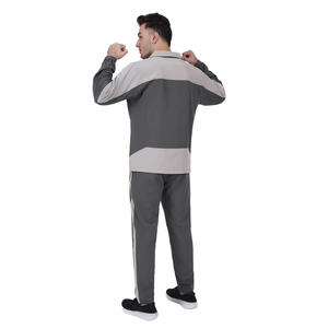 Conjunto Deportivo para Hombre, Manga Larga, Bloques de Color, Cuello con Media Cremallera, Cierre de Cremallera, Bolsillos Laterales, Corte Regular, Estilo Deportivo Otoñal, Secado Rápido - Product Image 2