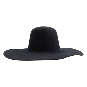 Sombrero de Vaquero Occidental Unisex de Fieltro de Lana 100% Personalizado al por Mayor con Borde Ancho y Banda de Cuero Puro, Sombrero de Vaquero Blanco - Product Image 4