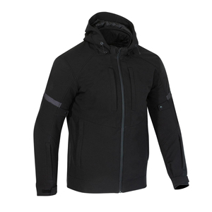 Sudadera con capucha para motociclistas, personalizada, para hombre, con exterior de poliéster elástico en 4 direcciones, acabado suave y forro polar, con diseño de cinta reflectante. - Product Image 3