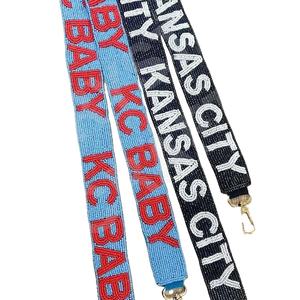 Kansas สายกระเป๋าลูกปัดสีขาวและสีทองสำหรับประดับลูกปัดสายกระเป๋าดีไซน์แบบปรับแต่งได้ - Product Image 1