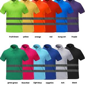 Polo de sécurité à manches courtes en tissu à séchage rapide pour la construction, vêtement de travail haute visibilité, uniforme de protection - Product Image 3