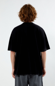 T-shirt RALMED SPORTS surdimensionné pour homme, noir, 100 % coton, 280 g, avec imprimé panthère, style streetwear, manches courtes, col roulé, coupe classique - Product Image 3