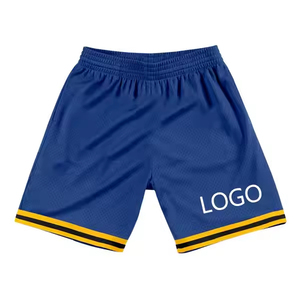 Shorts pour homme, couleur unie, taille élastique, avec bande latérale et logo au dos, style sport décontracté - Product Image 5