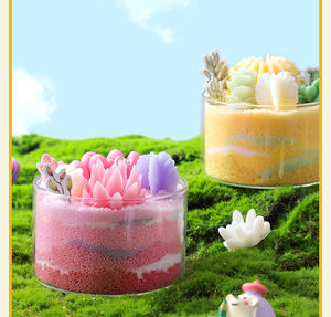 ชุดทำเทียนหอม LANJO DIY ภาพวาดทราย กลิ่นหอมจากธรรมชาติ เทียนอโรมาเธอราพีจากฝ้าย รูปทรงกระบองเพชร สำหรับงานแต่งงาน - Product Image 4