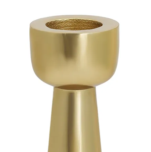 Elegante candelabro de última generación para decoración del hogar y sala de estar, portavelas con acabado en latón, hecho a mano en aluminio fundido, personalizado. - Product Image 3