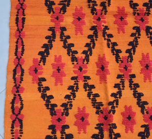 Tapis noué à la main de luxe marocain en laine orange et noire, rembourré, résistant aux taches, antidérapant, à poils longs, pour prière, salon, hôtel - Product Image 2