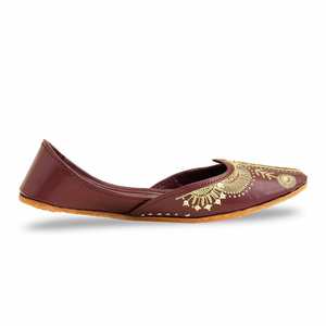 รองเท้าส้นเตี้ย EC8545 khusa ทางการสีน้ำตาลแดง - Product Image 4