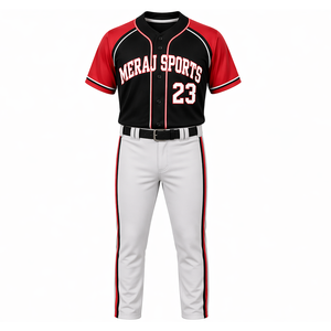 Maillots de baseball personnalisés vierges, authentiques, à rayures fines, uniformes d'équipe boutonnés pour hommes et adultes, impression numérique, polyester cousu, ensembles en gros - Product Image 1