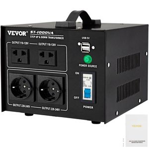 Heavy Duty 1000W convertitore Step Up/Down trasformatore 240V 110V 110V 240V 5V porta USB CE certificata 1 US 1 UK 1 Adattatori da viaggio - Product Image 1
