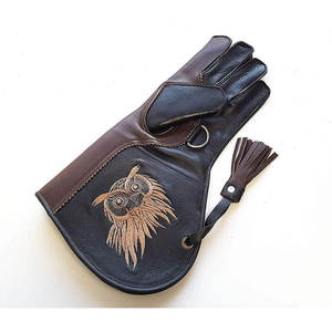 Nouveaux gants de fauconnerie en cuir pour la manipulation des oiseaux, fabriqués avec du cuir de qualité supérieure, double couche. - Product Image 6