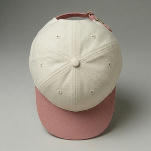 Gorra de Béisbol Estructurada de 6 Paneles Personalizada, Visera Blanca, Botón Rosa, Algodón, Bordado 3D, Ajustable, Proveedor OEM ODM de Marca Privada - Product Image 3