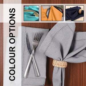 Serviettes de table en coton 18 x 18 pouces, douces, absorbantes et confortables - Idéales pour les événements et un usage régulier - Gris - Product Image 1