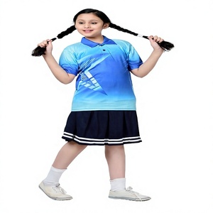 Ensemble d'uniformes sportifs internationaux pour filles, imprimé numérique, respirant, durable, TISSU INTELLIGENT 180g Polyester/Coton, tout-en-un - Product Image 5